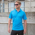 Blau - Back - Spiro Unisex Erwachsene Impact Performance Aircool Polo Shirt