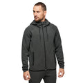 Grau meliert - Side - Proact Herren Performance Kapuzenjacke