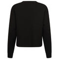 Schwarz - Back - SF - "Slounge" Kurzes Sweatshirt für Damen