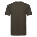 Dunkles Olive - Back - Russell Herren Authentic Pure Organik T-Shirt