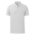 Grau meliert - Front - Fruit Of The Loom Herren Piqu Polo Shirt