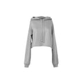 Sturmgrau - Front - Bella + Canvas Damen Crop-Kapuzenpullover