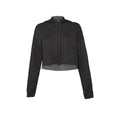 Dunkelgrau meliert - Front - Bella + Canvas Damen Crop-Kapuzenpullover