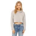 Staubgrau meliert - Front - Bella + Canvas Damen Crop-Kapuzenpullover