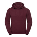 Burgunder meliert - Front - Russell Herren Authentic Meliert Kapuzenpullover