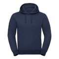 Indigo meliert - Front - Russell Herren Authentic Meliert Kapuzenpullover