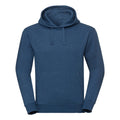 Blau meliert - Front - Russell Herren Authentic Meliert Kapuzenpullover