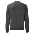 Dunkelgrau meliert - Back - Fruit Of The Loom Herren Klassik Drop Schulter Sweatshirt