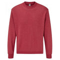 Rot meliert - Front - Fruit Of The Loom Herren Klassik Drop Schulter Sweatshirt