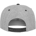 Grau meliert-Schwarz - Back - Flexfit Unisex Snapback-Kappe zweifarbig