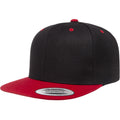 Schwarz-Rot - Front - Flexfit Unisex Snapback-Kappe zweifarbig