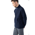 Marineblau - Back - Henbury Herren Zip  Mikro Fleece Top