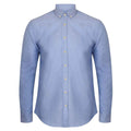 Blau - Front - Henbury Herren Modern Langarm Slim Fit Oxford Hemd