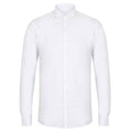 Weiß - Front - Henbury Herren Modern Langarm Slim Fit Oxford Hemd