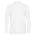 Weiß - Front - Henbury Herren Modern Langarm Oxford Hemd