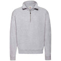 Grau meliert - Front - Fruit of the Loom Erwachsene Unisex Klassik Zip Sweatshirt