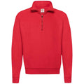 Rot - Front - Fruit of the Loom Erwachsene Unisex Klassik Zip Sweatshirt