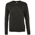 Schwarz - Front - SOLS Mens Galaxy Sweater - Pullover mit V-Ausschnitt