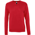 Rot - Front - SOLS Mens Galaxy Sweater - Pullover mit V-Ausschnitt