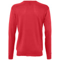 Rot - Back - SOLS Mens Galaxy Sweater - Pullover mit V-Ausschnitt