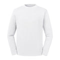 Weiß - Front - Russell Unisex Erwachsene  Pure Organik Wende Sweatshirt