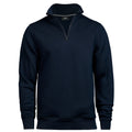 Marineblau - Front - Tee Jays Herren Halb Zip Sweatshirt