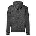 Dunkelgrau meliert - Back - Fruit of the Loom - Sweatshirt, mit Kapuze für Herren