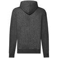 Grau meliert - Back - Fruit of the Loom - Sweatshirt, mit Kapuze für Herren