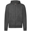 Grau meliert - Side - Fruit of the Loom - Sweatshirt, mit Kapuze für Herren