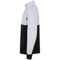 Schwarz-Weiß - Lifestyle - Finden & Hales - Fleece-Oberteil mit kurzem Reißverschluss für Herren-Damen Unisex