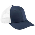 Marineblau-Weiß - Front - Beechfield - "Urbanwear" Trucker Cap