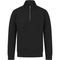 Schwarz - Front - Henbury - Sweatshirt mit kurzem Reißverschluss für Herren-Damen Unisex