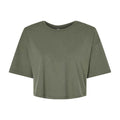 Militärgrün - Front - Bella + Canvas - kurzes T-Shirt kurz geschnitten für Damen