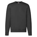 Schwarz - Front - Fruit of the Loom - "Premium" Sweatshirt Überschnittene Schulter für Herren