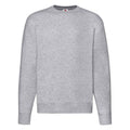 Grau meliert - Front - Fruit of the Loom - "Premium" Sweatshirt Überschnittene Schulter für Herren-Damen Unisex