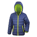 Marineblau-Limone - Front - Result Core - Steppjacke für Kinder