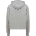 Grau - Back - SF - "Slounge" Kurzes Hoodie für Damen