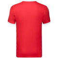 Rot-Weiß - Back - Fruit of the Loom - "Ringer" T-Shirt für Herren