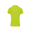 Neon-Gelb - Back - Premier - "Coolchecker" Poloshirt für Damen