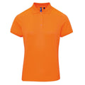 Neon-Orange - Front - Premier - "Coolchecker" Poloshirt für Damen