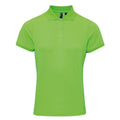 Neon-Grün - Front - Premier - "Coolchecker" Poloshirt für Damen