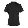 Schwarz - Back - Premier - "Coolchecker" Poloshirt für Damen