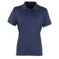 Marineblau - Front - Premier - "Coolchecker" Poloshirt für Damen