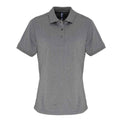 Grau meliert - Front - Premier - "Coolchecker" Poloshirt für Damen