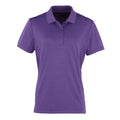 Violett - Front - Premier - "Coolchecker" Poloshirt für Damen