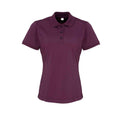 Aubergine - Front - Premier - "Coolchecker" Poloshirt für Damen