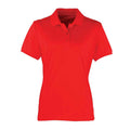 Erdbeer Rot - Front - Premier - "Coolchecker" Poloshirt für Damen