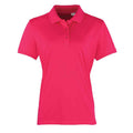 Leuchtend Pink - Front - Premier - "Coolchecker" Poloshirt für Damen