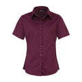 Aubergine - Front - Premier - Bluse für Damen  kurzärmlig