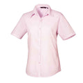 Pink - Front - Premier - Bluse für Damen  kurzärmlig